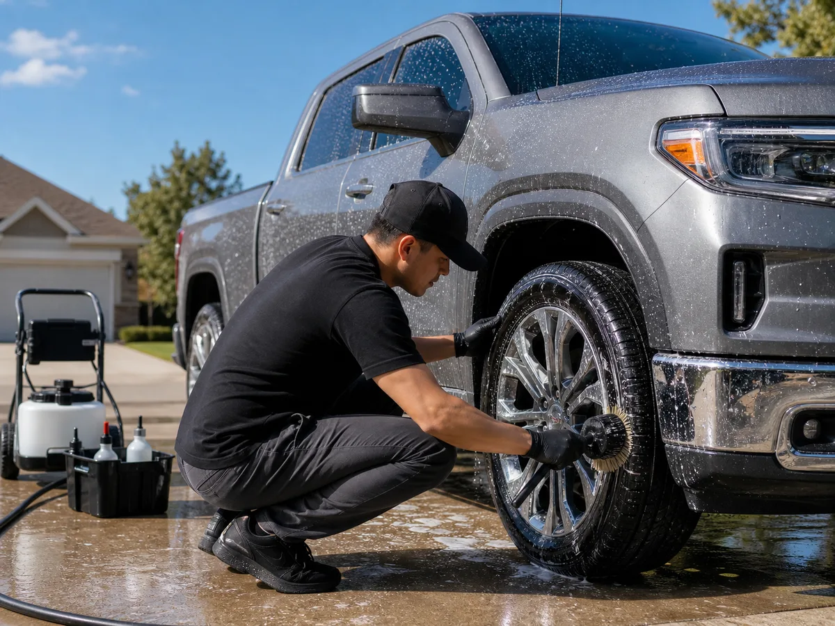 Sample mobile detailing scene for SHWASH Mobile Car Detailing Austin
